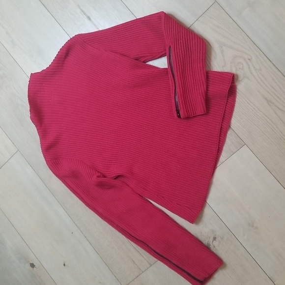 Von saken Women's turtleneck Relaxed sweater zipper detail - Picture 6 of 6